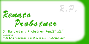 renato probstner business card